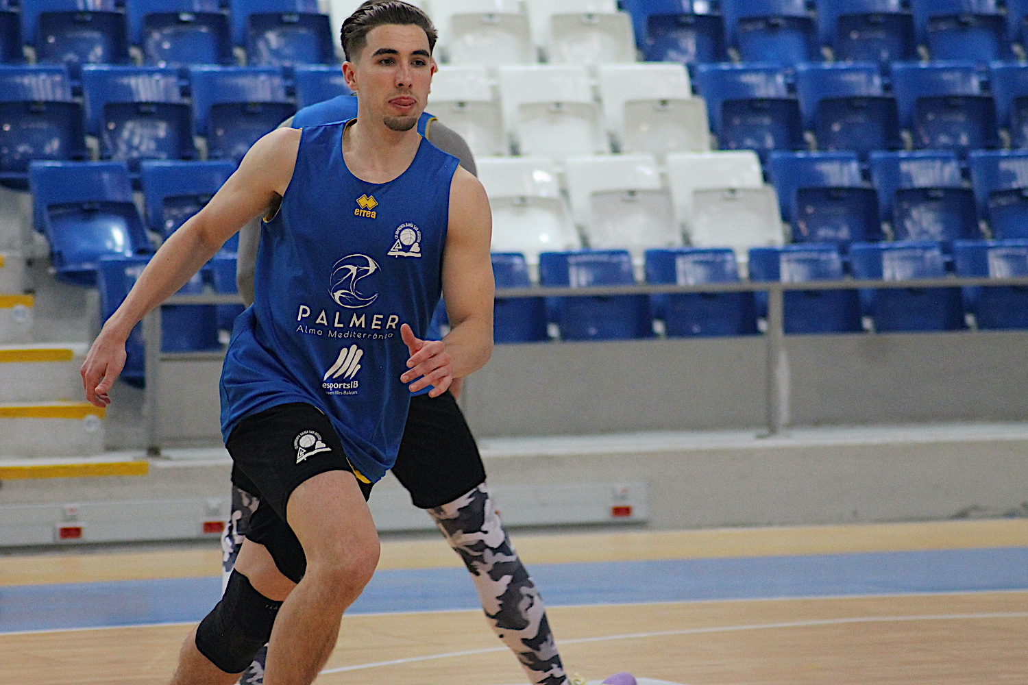 Wes Van Beck durante el entrenamiento de hoy en Son Moix