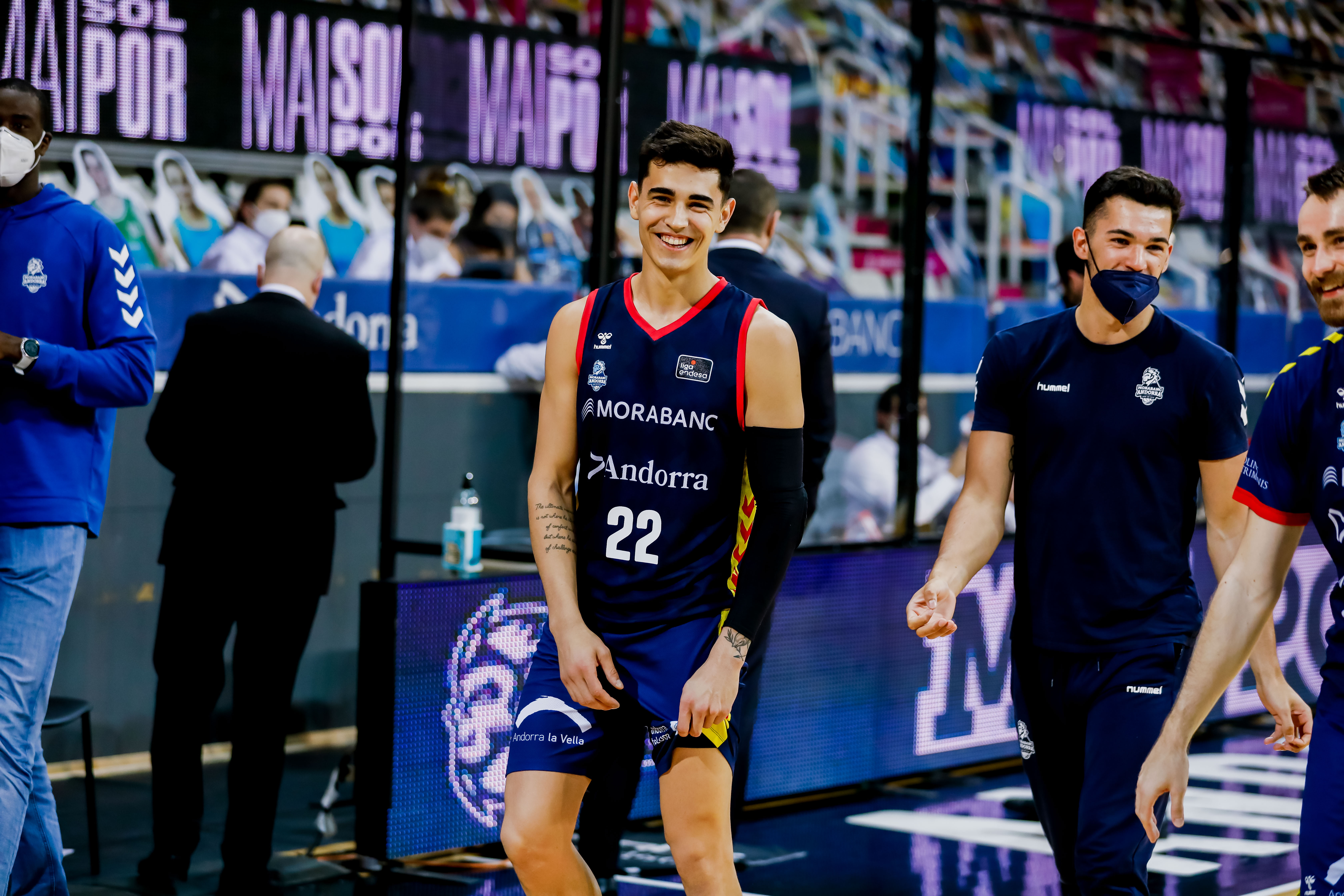 Ruesga en su debut con el Morabanc Andorra