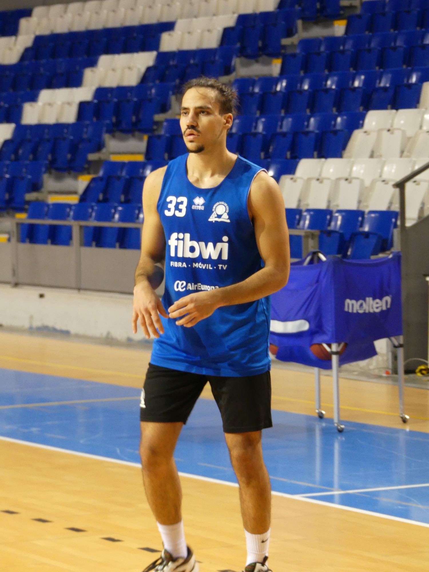 Pau Isern en el entrenamiento del jueves